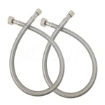 2-PACK 24-INCH (2FT) X 3/8" Comp 1/2" Fip Faucet Hose Connector, Braided St. Fixed Price $16.93.