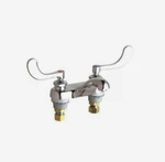 Chicago Faucets 802-317ABCP 4" Center Lavatory With Wristblade Handles. Fixed Price $149.99.
