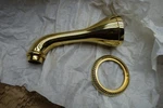 California Faucets Polished Brass Wall Tub Spout Uncoated TS-55-35-PBU. Fixed Price $179.00.