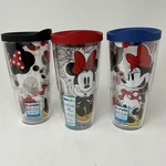 Tervis Disney Minnie Mouse Tumbler Lot 3 Insulated Cups 24OZ Lids. Fixed Price $50.00.