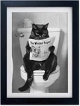 Aianhua Black Cat Bathroom Wall Art And White On Toilet Picture. Fixed Price $29.75.