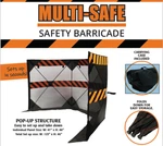 Multi-safe, Portable Safety Barricade & Debris Containment (w/ Carrying Case). Fixed Price $191.00.