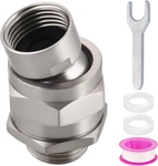 Brass Shower Head Swivel Adapter 360 Adjustable Arm Connector Nickel Finish. Fixed Price $19.99.