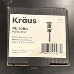 Kraus Pop-up Drain Brushed Gold PU-10BG. Fixed Price $19.99.