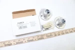 Pamex Stainless Steel Flange Set For Spacious Shower Rod Satin Nickel BSFSN-07. Fixed Price $17.91.