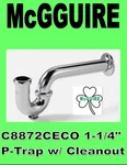Mcguire C8872CECO 1-1/4" P-trap W/ Cleanout Chrome Plated Cast Body New. Fixed Price $25.95.