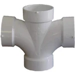 Genova Products 73520 Double Sanitary Tee Pipe Fitting, 2" Inch, White. Fixed Price $22.99.