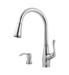 Pfister Sedgwick 1-HANDLE Pull-down Kitchen Faucet W/ Soap Dispenser F-529-7SWS. Fixed Price $54.99.