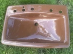 New Old Stock Kohler K-2885-8S-44 Man's Lav Sink Swiss Chocolate (brown). Fixed Price $700.00.