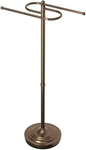 1508, Modern Round Base Floor Standing Style Towel Holder, Bronze. Fixed Price $133.74.