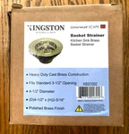 Kingston Brass KBS100 Made Match 3-1/2" Basket Strainer. Fixed Price $49.95.