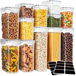 12 Pack Airtight Food Storage Container Set, Bpa Free Kitchen Pantry Organizatio. Fixed Price $54.36.