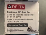 Delta 41624-SS Traditional Decorative Grab Bar, 24", Brilliance Stainless Steel. Fixed Price $65.00.