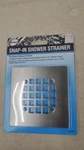 Danco 11045 Snap-in Shower Strainer & Drain Cover, Brushed Nickel. Fixed Price $8.00.