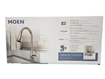 Moen Doherty Single Handle Pull-down Sprayer Kitchen Faucet Stainless Finish. Fixed Price $86.95.