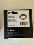 Kraus MR-1 Satin Nickel Mounting Ring For Vessel Sinks. Fixed Price $9.99.