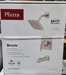 Pfister Bruxie Tub Shower Faucet Brushed Nickel 8P8-WS2-BIESGS 1-HANDLE 1-SPRAY. Fixed Price $74.95.