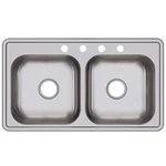 Elkay D233194 Dayton Equal Double Bowl Drop-in Stainless Steel Sink X. Fixed Price $136.76.