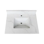 31" Quartz Bathroom Vanity Top Undermount Single Sink +backsplash+ Faucet Hole. Fixed Price $289.99.