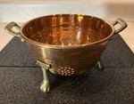 Vintage Cottage 6IN Copper Brass Claw Footed Colander Strainer With Handles. Fixed Price $22.00.