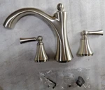 Moen T653BN Brushed Nickel Wynford Lever Handle Roman Tub Faucet Trim. Fixed Price $213.75.