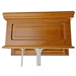 Light Oak Finish High Tank Pull Chain Toilet Part Wooden Raised Design. Fixed Price $441.99.