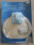 Nos Lenape Bath Genuine Porcelain Towel Ring Hardware Included. Fixed Price $15.00.