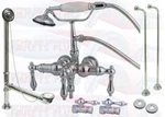 Kingston Brass CCK20T1 Polished Chrome Clawfoot Tub Kit. Fixed Price $757.00.