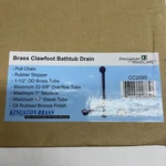 Kingston Brass CC2095 Tub Drain With Rubber Stopper - Oil Rubbed Bronze Finish. Fixed Price $110.00.