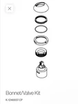 New Kohler Bonnet Valve Kitchen Faucet Polished Chrome. Fixed Price $58.00.