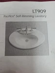 Toto LT909#01-PACIFICA Cotton Self-rimming Rear Over-flow Ada COMPLIANT-1 Hole. Fixed Price $134.99.