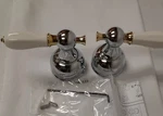 Delta H612-CB Chrome Brass Porclain Lever Handles. Fixed Price $79.84.