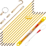 11' Fiberglass Running Electrical Wire Cable Pulling Fish Tape Kit With 5 Differ. Fixed Price $34.99.