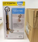Lot Of Keeney 606RB 1-1/2" 20 Ga Brass Triplever Bath Drain. Fixed Price $126.85.