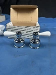 Nos Delta Lever Handles H65CW Michael Graves Faucet Set White Polished Chrome. Fixed Price $39.99.