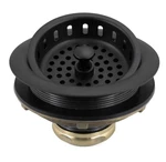 D214-62 3-1/2" Post Style Large Kitchen Sink Basket Strainer, Matte Black. Fixed Price $37.99.