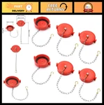2-1/2" Nst/nh Plastic Fire Hose Connection Caps With Chain 6 Pack Red Anti-the. Fixed Price $36.99.