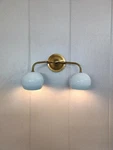 Modern Vanity Sconce, Brass Wall Bathroom Lighting, Double Arm. Fixed Price $238.99.