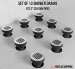 Oatey 42086 Black Abs Fiberglass Shower Drain For 2" Sch Dwv Pipes Set Of 13. Fixed Price $45.50.