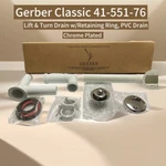 Gerber Tub Drain W/ Lift & Turn Chrome New Model # 41-551-76. Fixed Price $28.00.