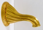 Sherle Wagner Gold Plated Ribbon & Reed Wall Mount Spout 0818TUB-GP. Fixed Price $399.00.