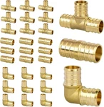30 Pack 1/2" Pex Fittings Set Elbow Tee Coupling Brass Crimp Kit Us. Fixed Price $34.47.
