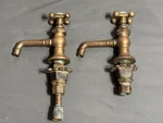 Vtg Atlas Brass Cross Handle Hot Cold Kitchen Bath Faucet Industrial Steampunk. Fixed Price $114.99.