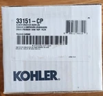 Kohler K-33151-CP Bathroom Sink Clicker Drain Without Overflow, Polished Chrome. Fixed Price $85.99.