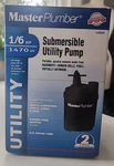 Master Plumber 1/6 Hp, 1470 Gph Submersible Utility Portable Multiple Uses Pump. Fixed Price $109.95.