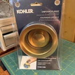 New Kohler R11352-C-2MB Garbage Disposal Flange Brushed Moderne Brass Gold Tone. Fixed Price $32.00.