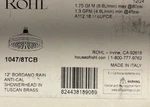 Rohl 1047/8TCB Bordano Rain Shower Head,tuscan Brass (living Finish) *new*. Fixed Price $531.99.