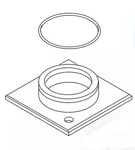 Kohler 1001118-CP Square Escutcheon Assembly Polished Chrome Genuine Parts Heavy. Fixed Price $19.99.