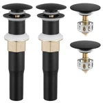 Black Pop Up Drain Stopper For Bathroom Sink, With Hair. Fixed Price $64.85.