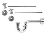 Mountain Plumbing Angle Lavatory Supply Kit Cross Handle 1/4 Turn, P-trap 1-1/2". Fixed Price $75.00.